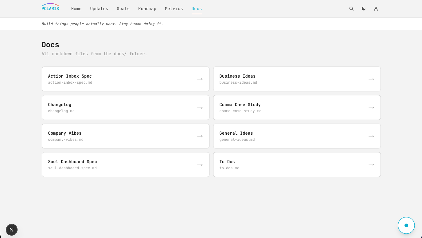 Docs page