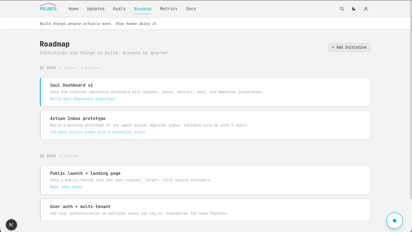 Roadmap page
