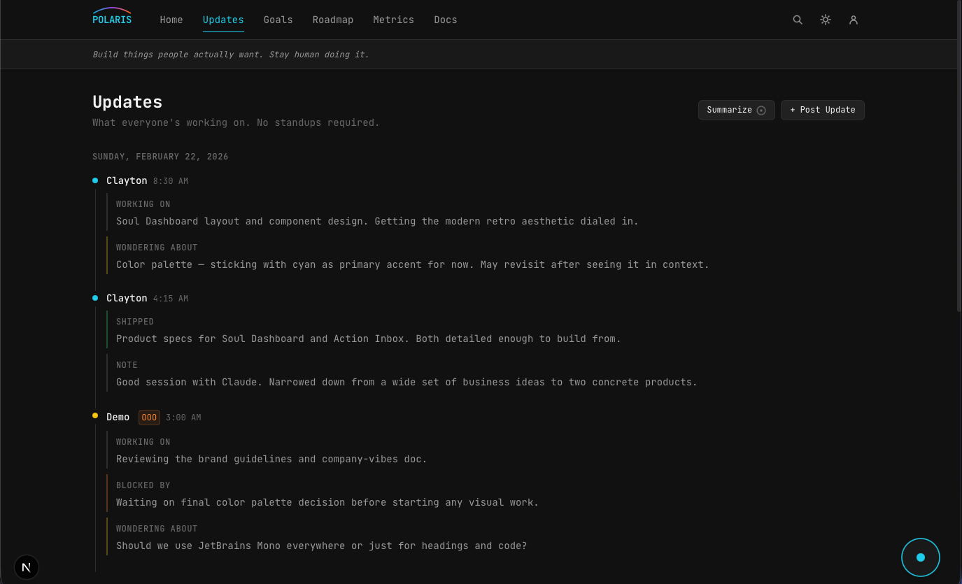 Updates page