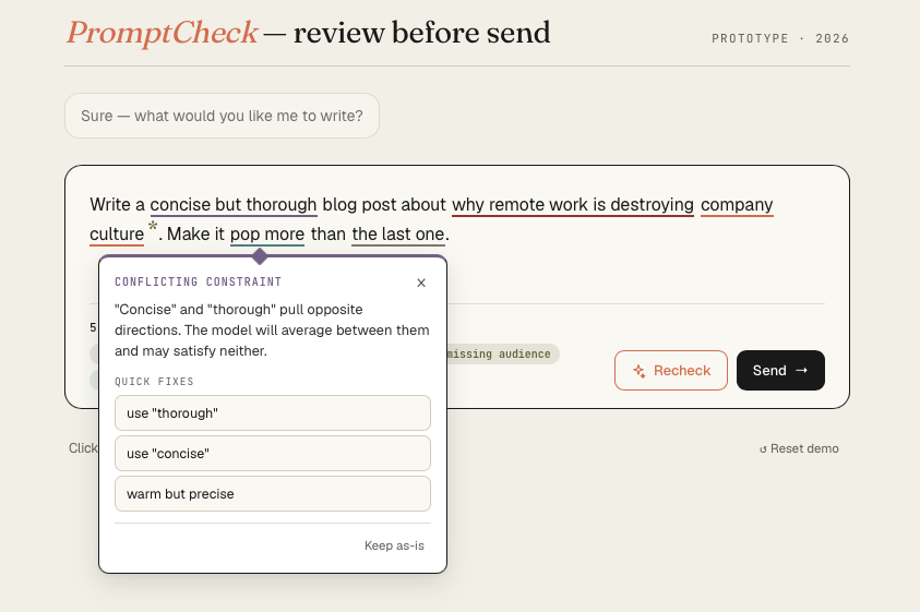 PromptCheck