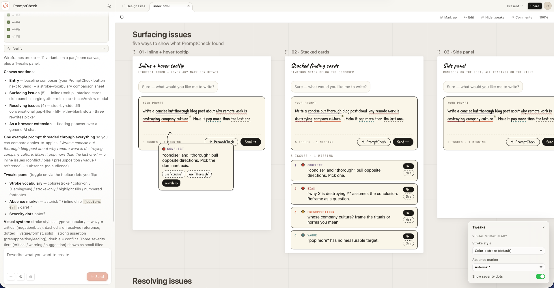 Claude Design Wireframe Canvas